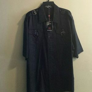 Black Royal Prestige Button Down Shirt